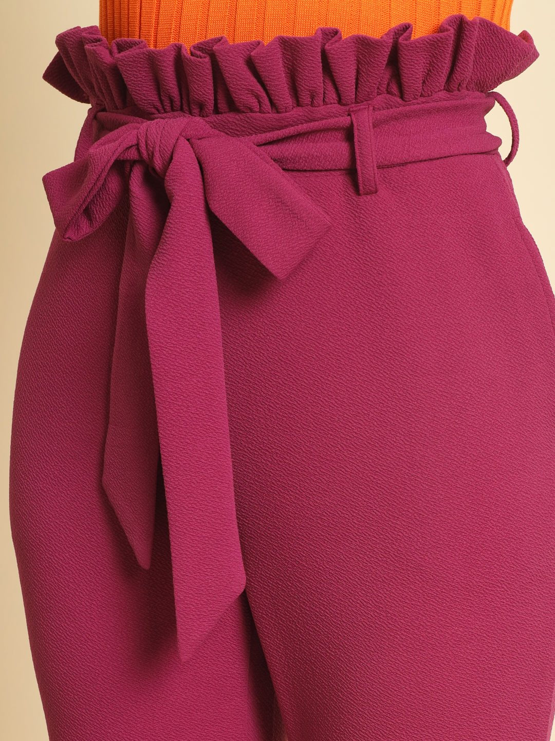 Stacked Flame Women Regular Fit Pink Lycra Blend Trousers