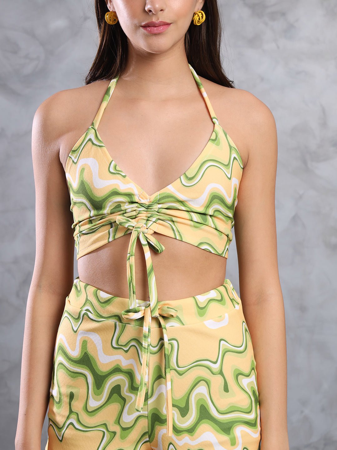 Stacked Flame Women Two Piece Dress Multicolor Dress