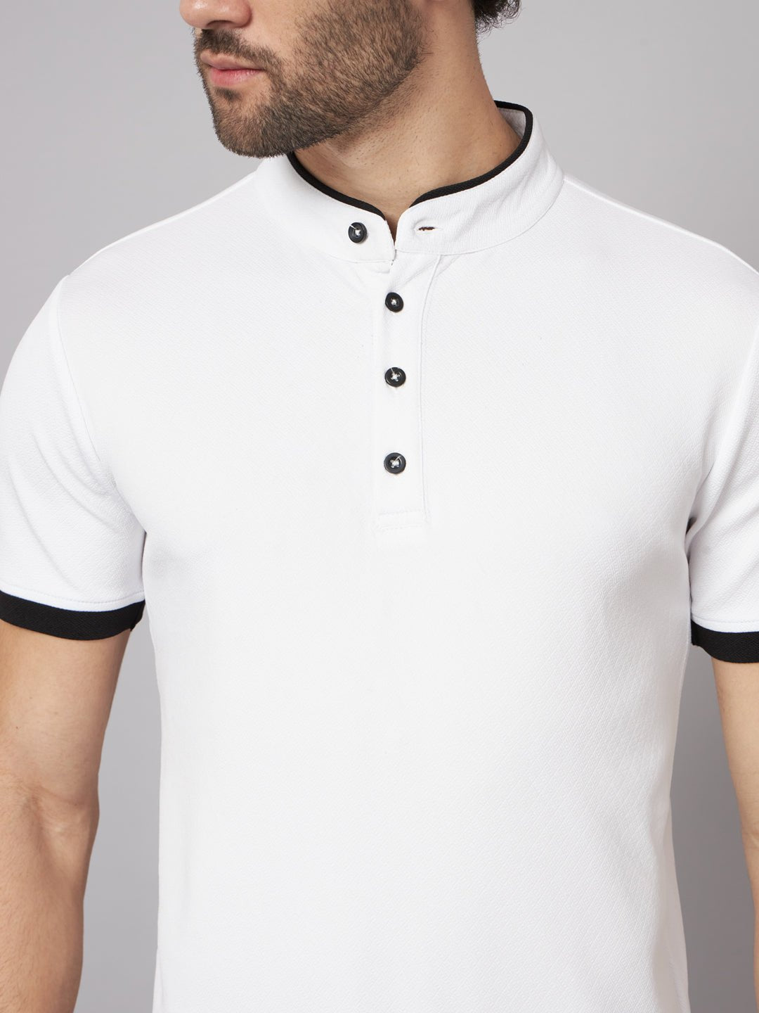 Men Printed Stylised Neck Elastane Multicolor T-Shirt