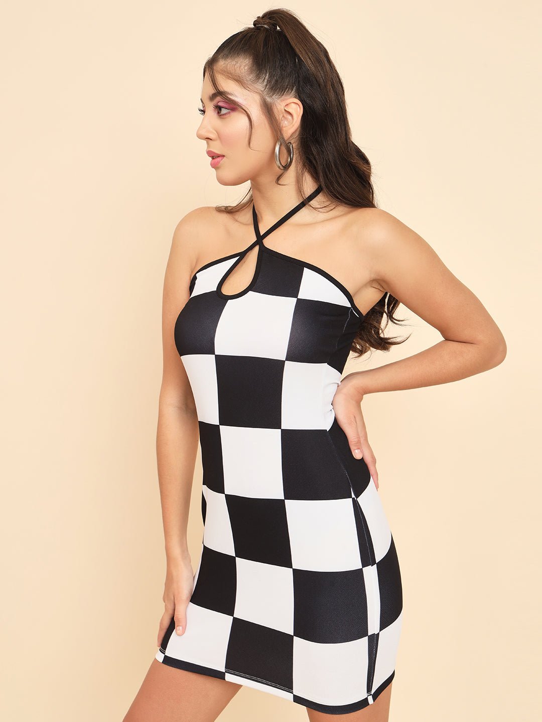 Stacked Flame Women Bodycon Multicolor Dress