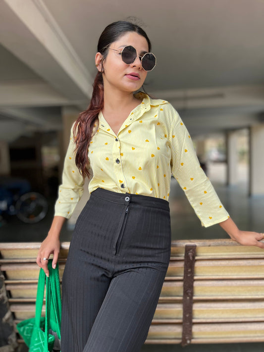 Women Regular Fit Printed Built-up Collar Casual Shirt