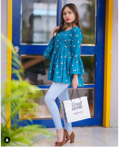 TANDUL INSTA  Casual Bell Sleeves Printed Women Multicolor Top