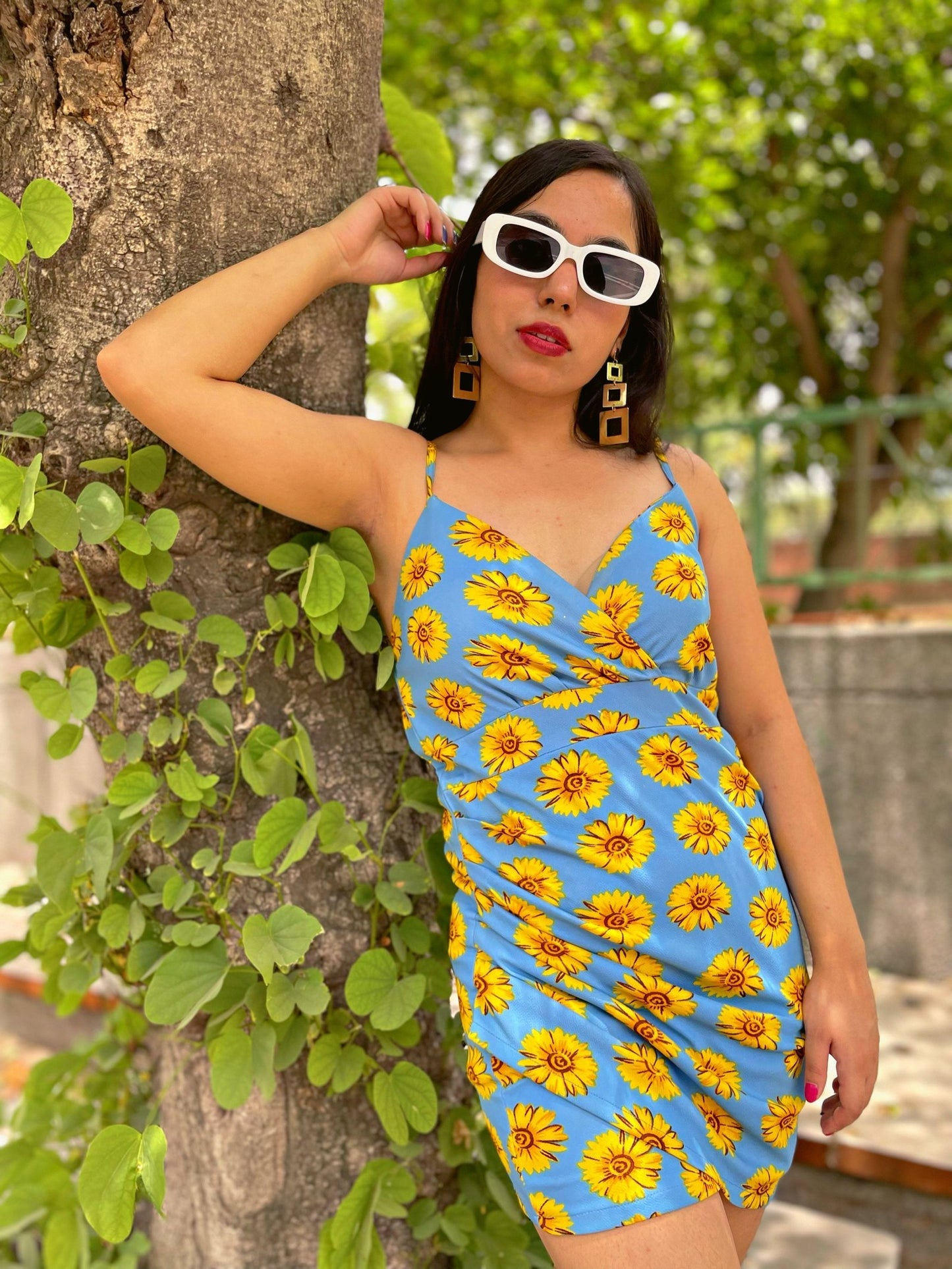 Stacked Flame Women Bodycon Multicolor Dress