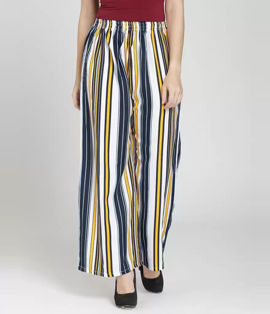 TANDUL  Regular Fit Women Multicolor Crepe Trousers