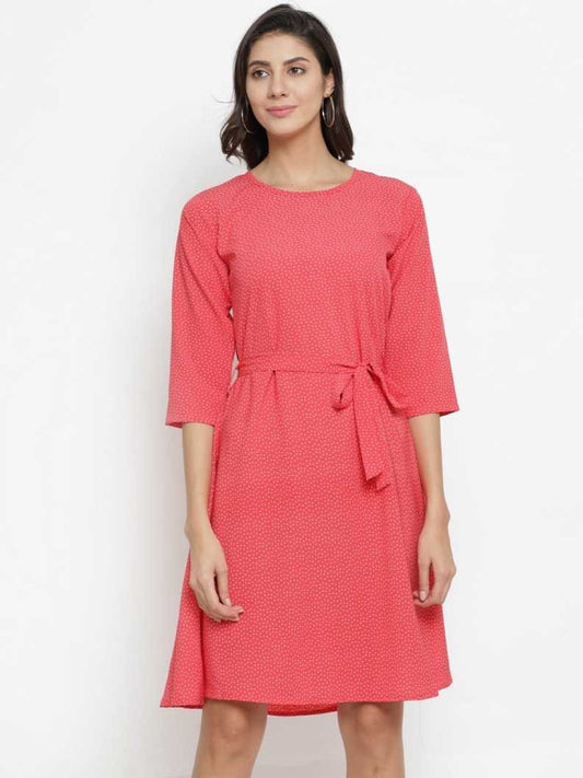 Women Fit and Flare Multicolor Dress