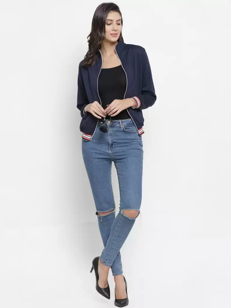 TANDUL  Full Sleeve Solid Women Casual Jacket