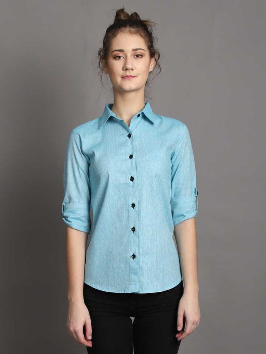 Stacked Flame Women Regular Fit Self Design Casual Shirt