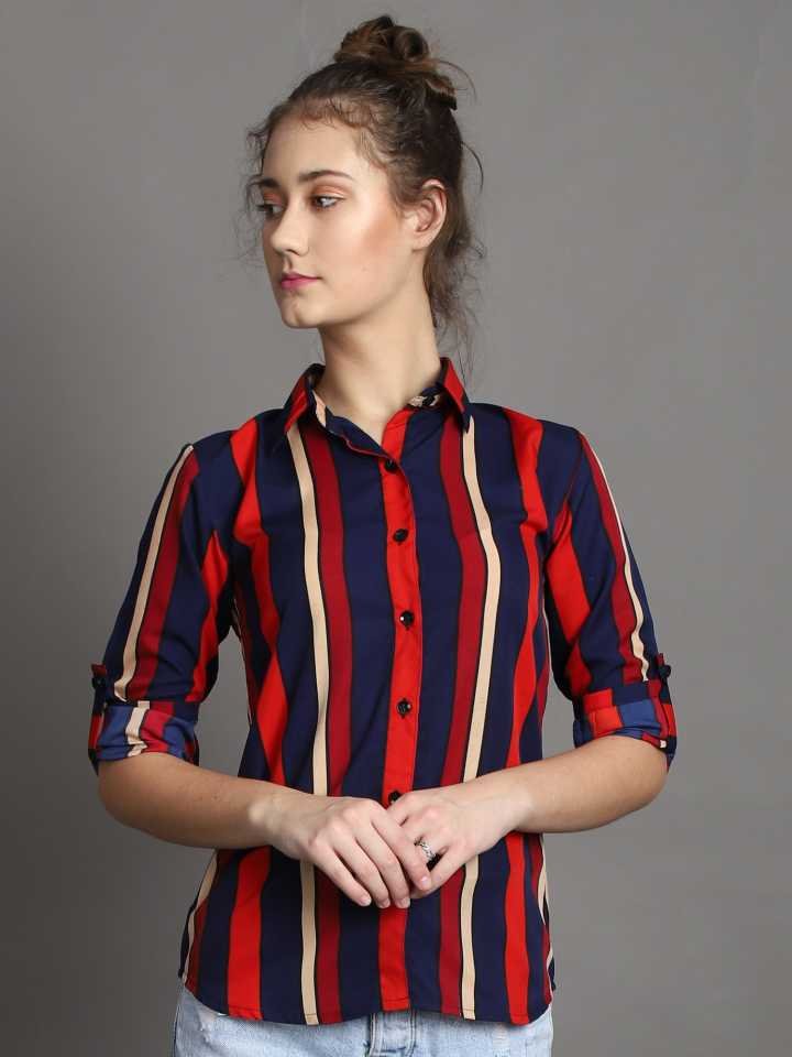 TANDUL  Women Regular Fit Printed Spread Collar Formal Shirt