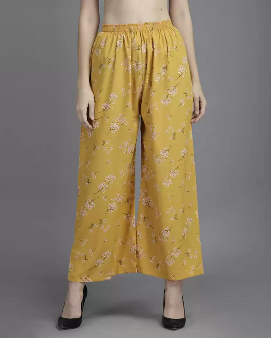 Stacked Flame Regular Fit Women Multicolor Pure Crepe Trousers