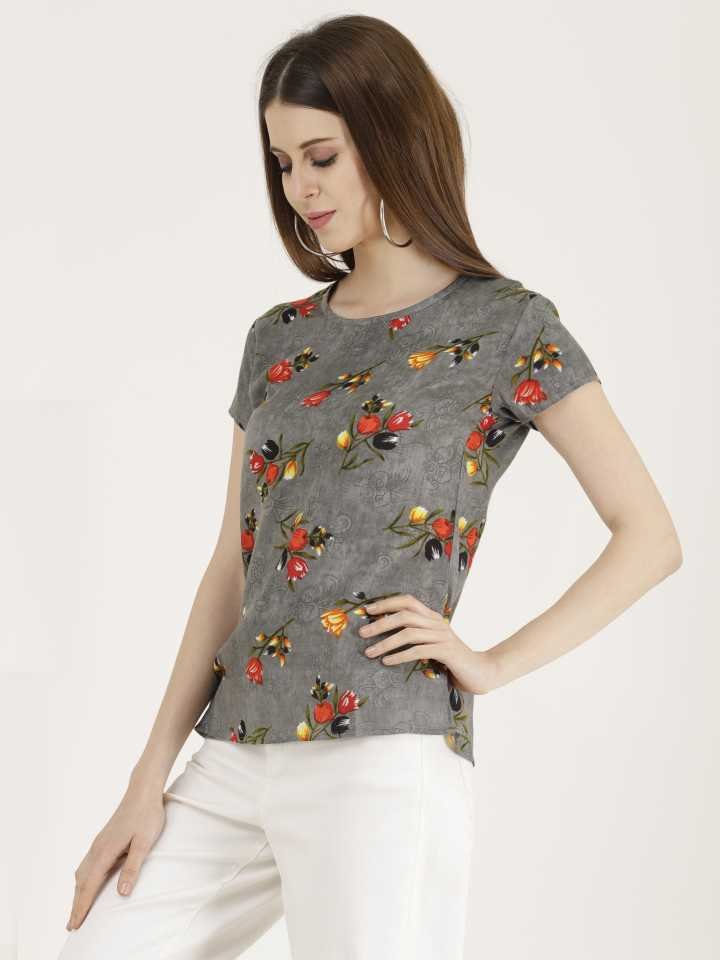 TANDUL  Casual Regular Sleeves Printed Women Multicolor Top