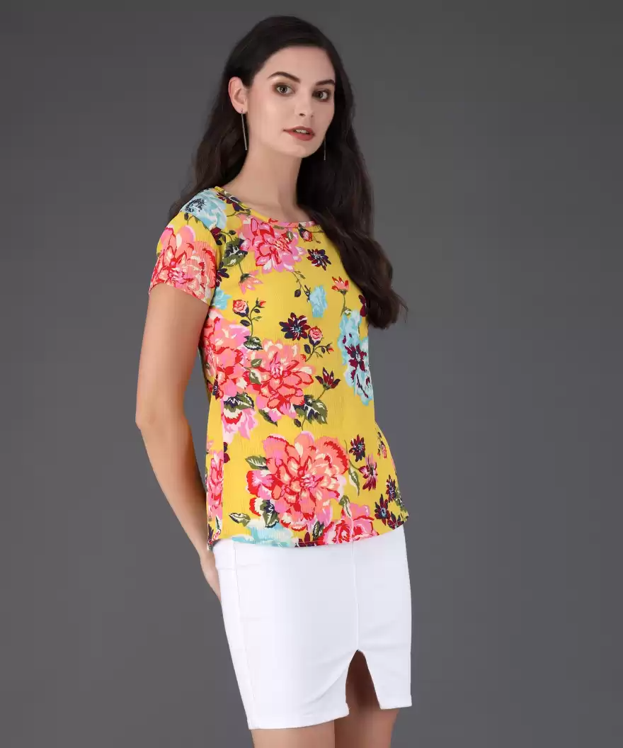 TANDUL  Casual Regular Sleeves Solid Women Multicolor Top