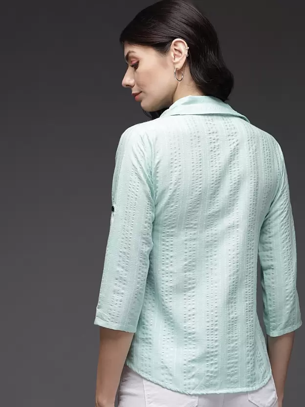 Stacked Flame Women Regular Fit Striped Casual Shirt