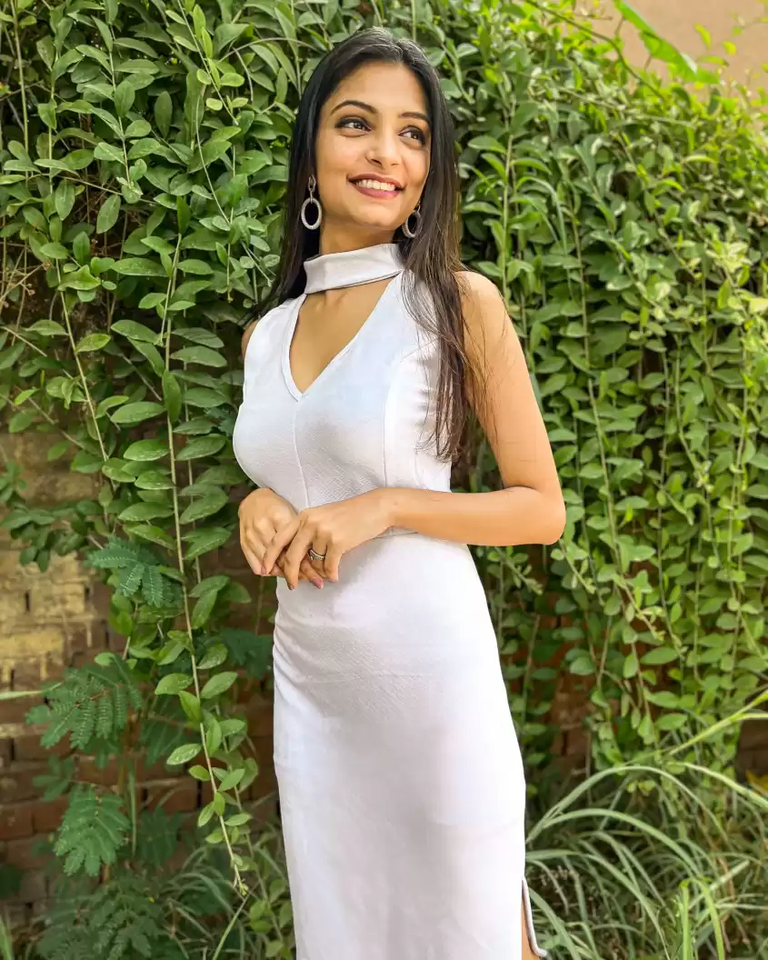 Stacked Flame Women Bodycon White Dress