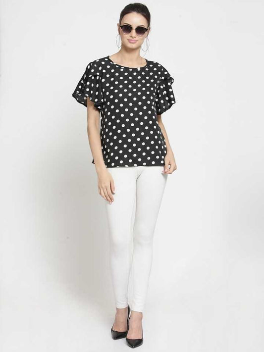 TANDUL  Casual Petal Sleeves Printed Women Multicolor Top