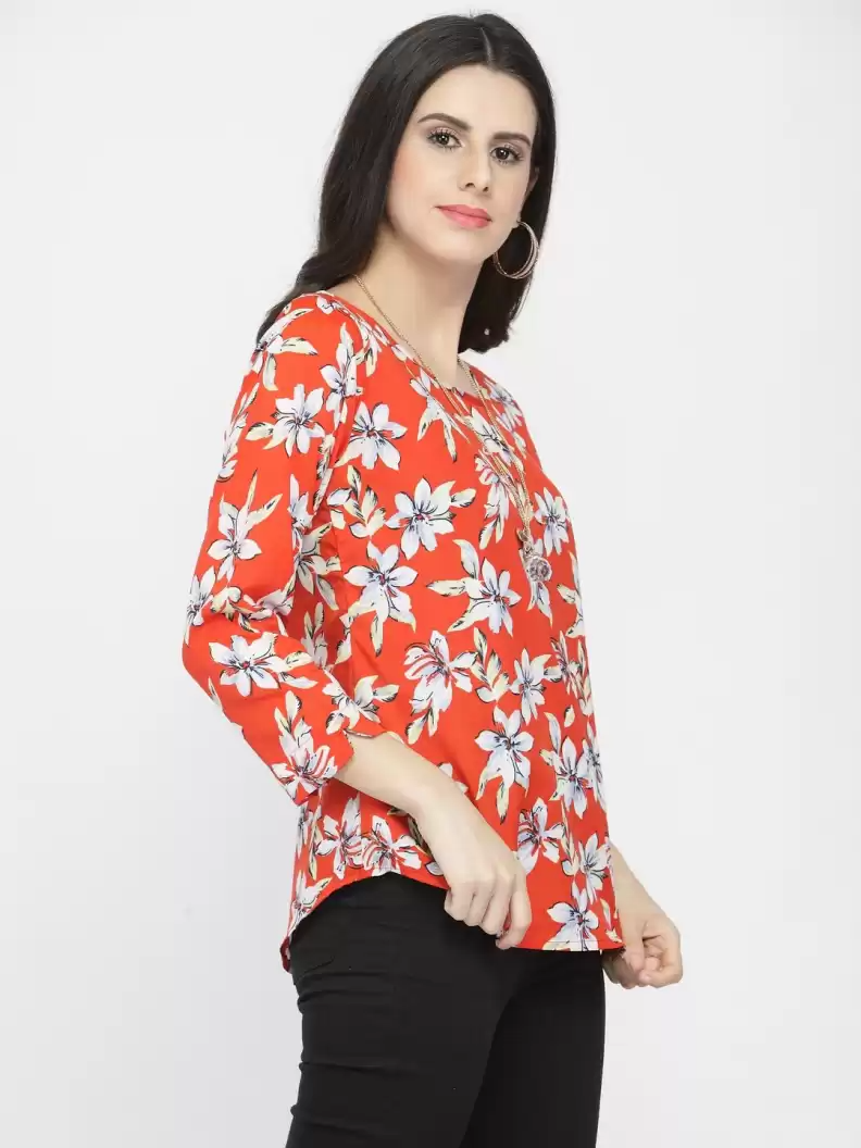 TANDUL  Casual Regular Sleeves Printed Women Multicolor Top