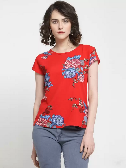 TANDUL  Casual Regular Sleeves Printed Women Multicolor Top