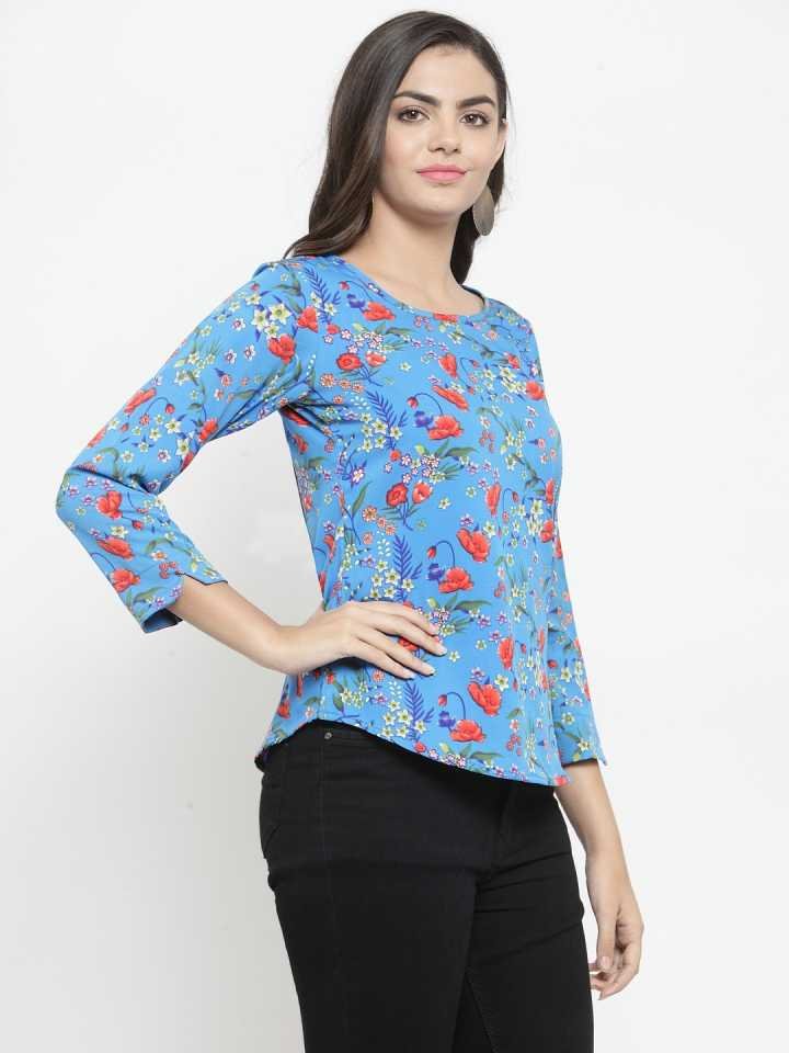 TANDUL  Casual Regular Sleeves Printed Women Multicolor Top