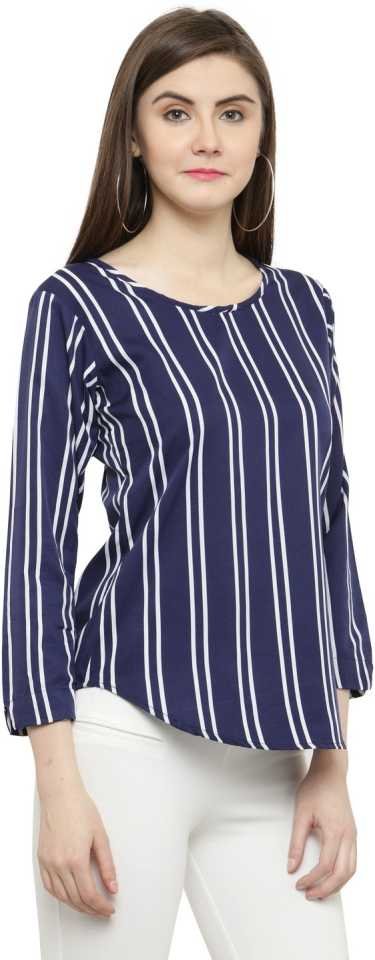 TANDUL  Casual Regular Sleeves Solid Women Multicolor Top