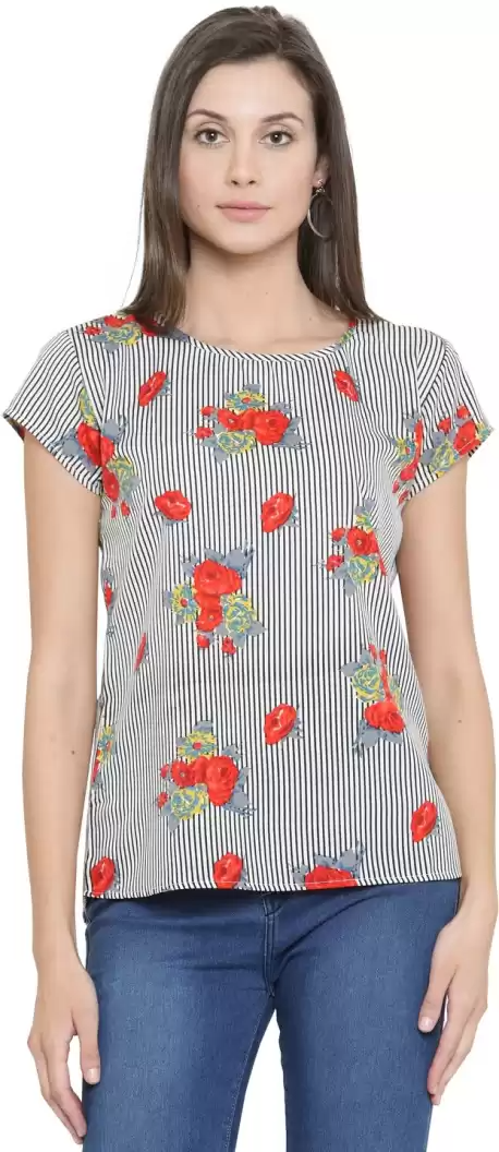 TANDUL  Casual Regular Sleeves Printed Women Multicolor Top