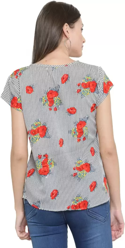 TANDUL  Casual Regular Sleeves Printed Women Multicolor Top