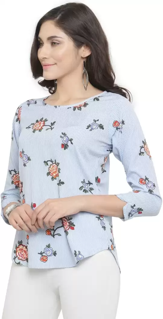 TANDUL  Casual Regular Sleeves Printed Women Multicolor Top