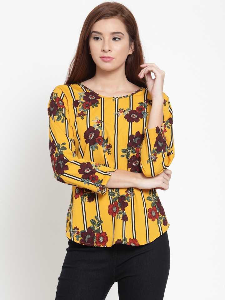 TANDUL  Casual Regular Sleeves Floral Print Women Multicolor Top