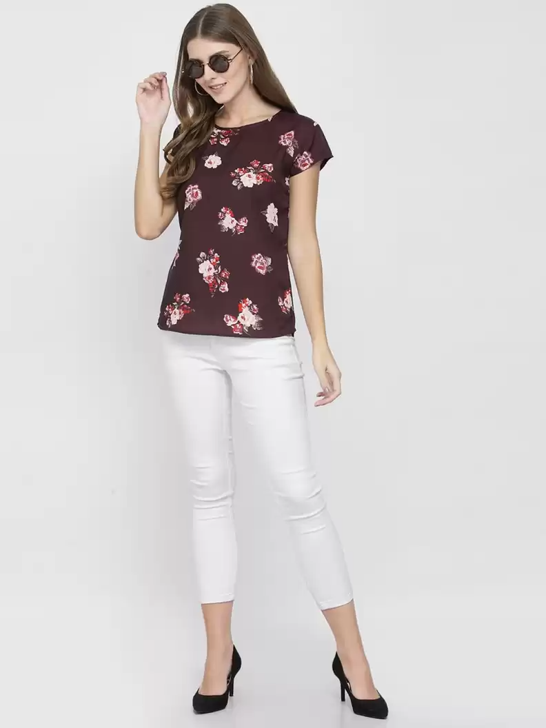 TANDUL  Casual Regular Sleeves Printed Women Multicolor Top