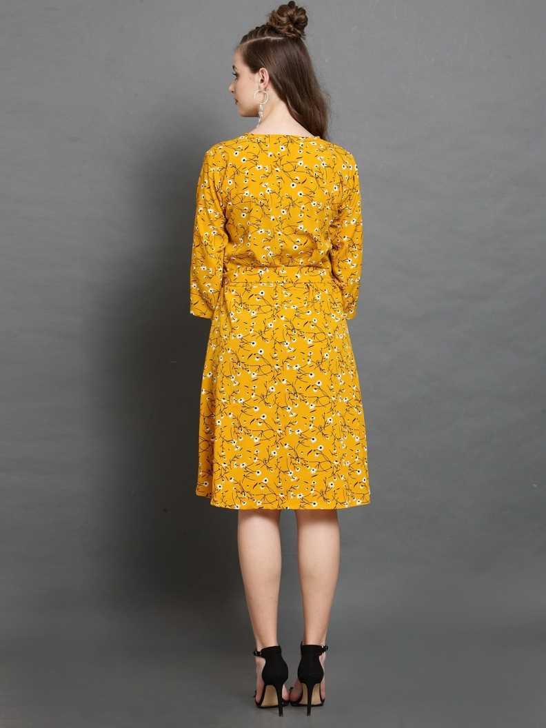 Women Fit and Flare Multicolor Dress