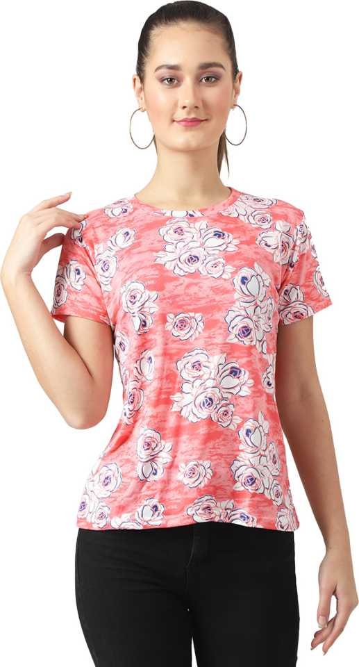 Casual Regular Sleeves Floral Print Women Multicolor Top