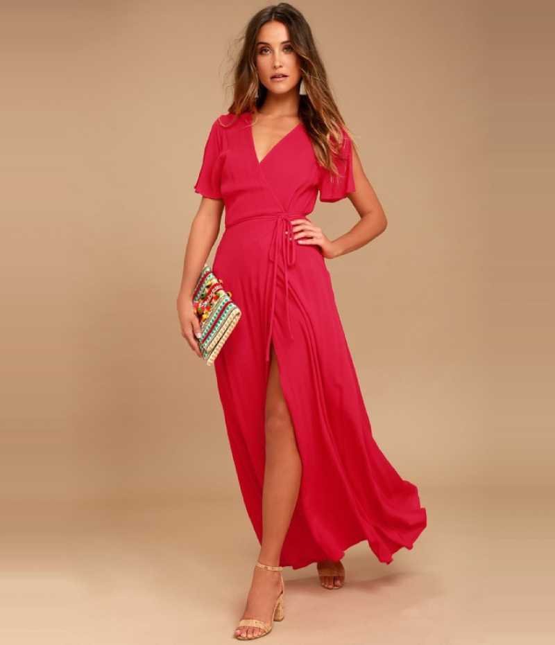 TANDUL INSTA Women Maxi Red Dress