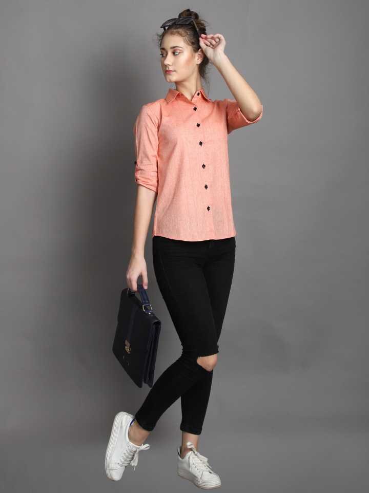 Stacked Flame Women Regular Fit Self Design Casual Shirt