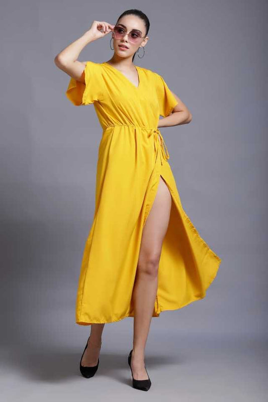 TANDUL  Women Maxi Yellow Dress