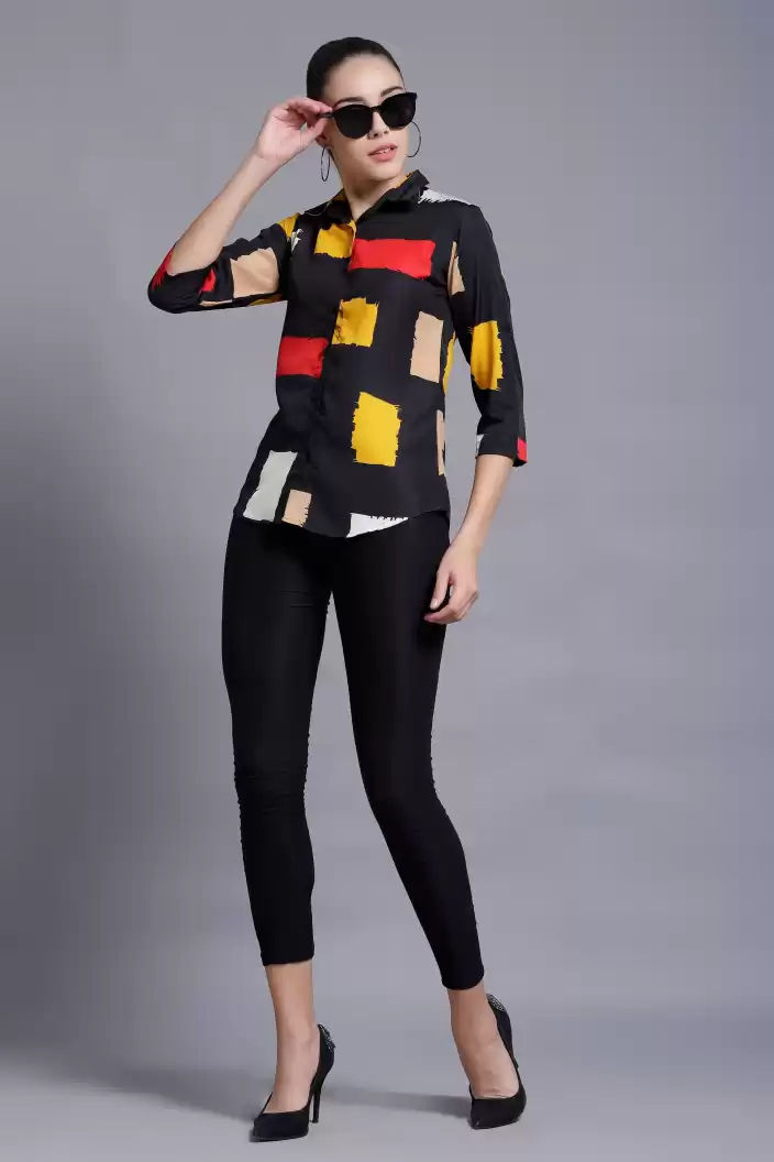 TANDUL  Women Regular Fit Color Block Formal Shirt