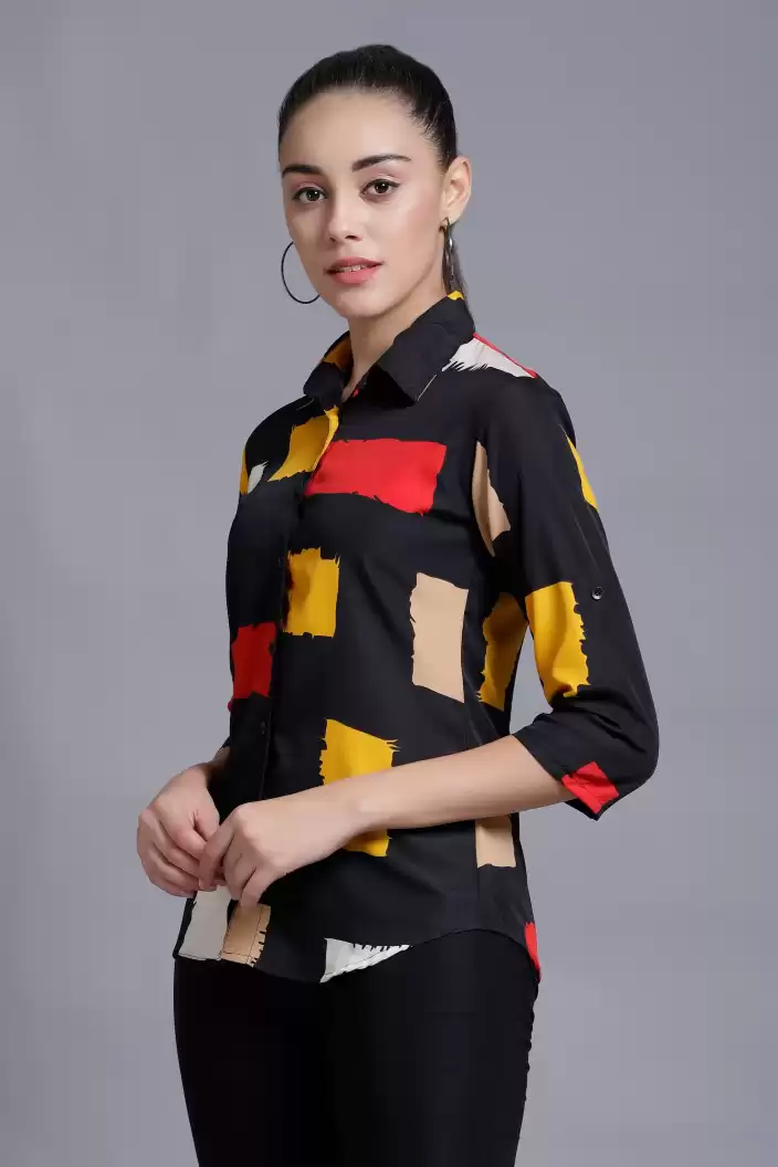 TANDUL  Women Regular Fit Color Block Formal Shirt