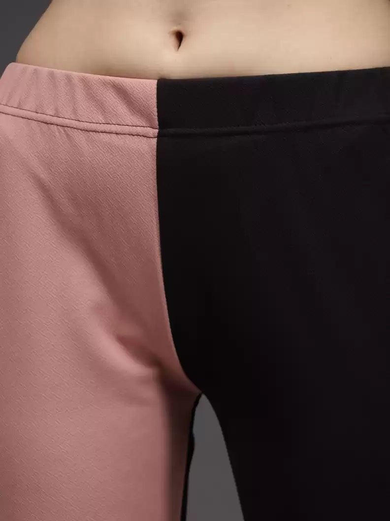 Stacked Flame Regular Fit Women Multicolor Lycra Blend Trousers