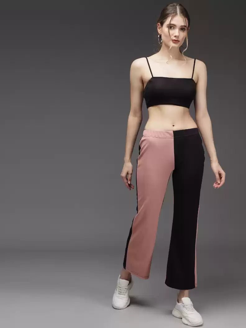 Stacked Flame Regular Fit Women Multicolor Lycra Blend Trousers