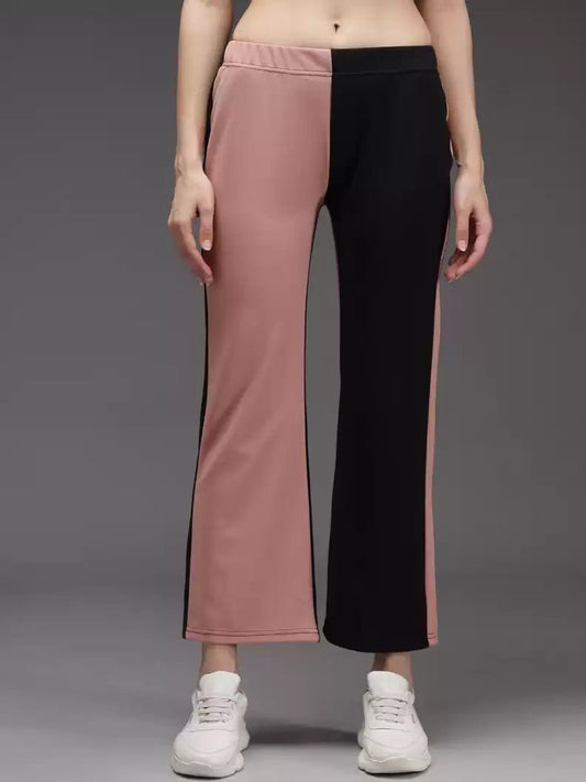 Stacked Flame Regular Fit Women Multicolor Lycra Blend Trousers