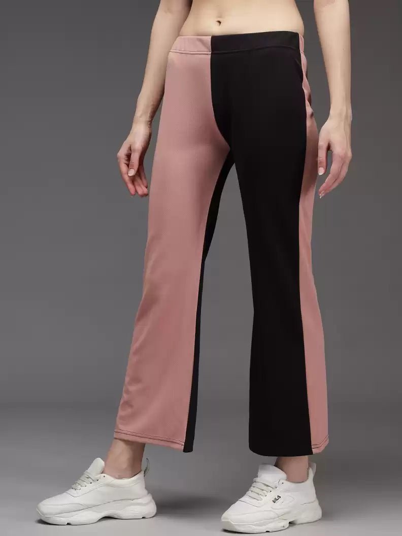 Stacked Flame Regular Fit Women Multicolor Lycra Blend Trousers