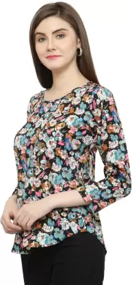 Casual Solid Women Multicolor Top