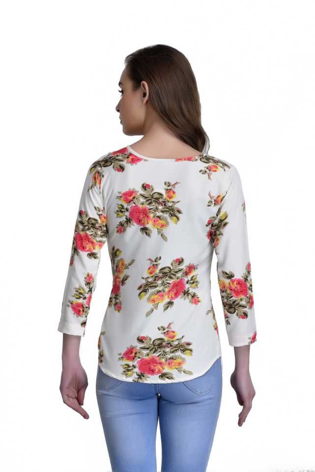 TANDUL  Casual Regular Sleeves Printed Women Multicolor Top