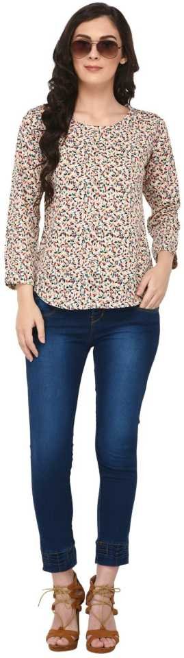 TANDUL  Casual Regular Sleeves Printed Women Multicolor Top