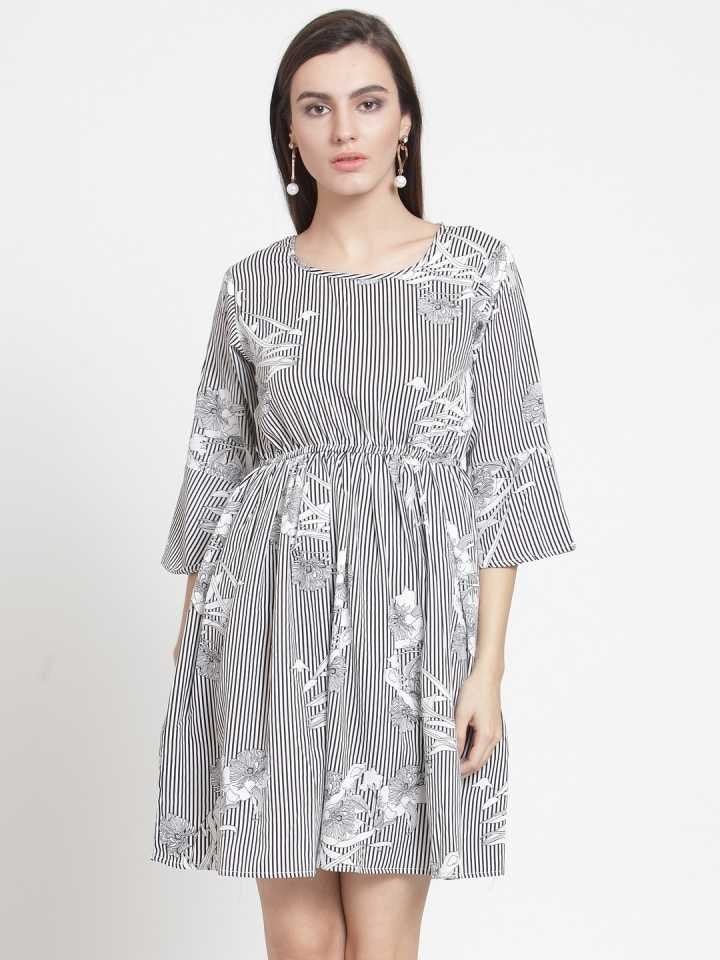 TANDUL  Women Gathered Multicolor Dress