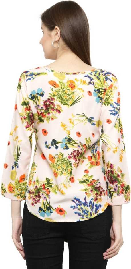 Casual Regular Sleeves Solid Women Multicolor Top