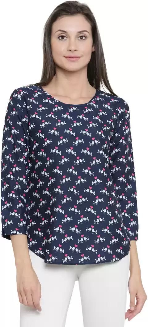 TANDUL  Casual Regular Sleeves Printed Women Multicolor Top