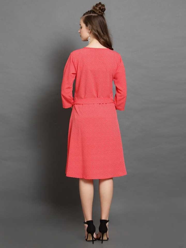 TANDUL  Women Fit and Flare Red Dress