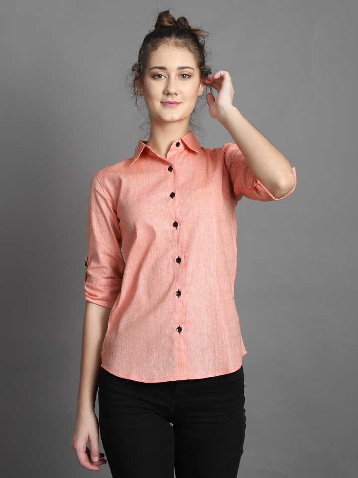 Stacked Flame Women Regular Fit Self Design Casual Shirt