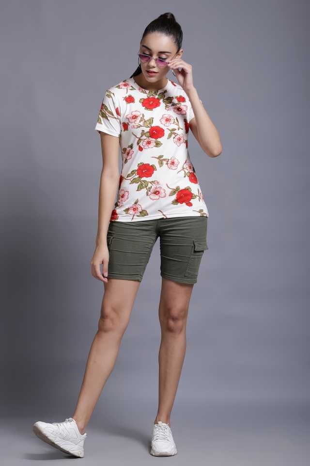 Casual Regular Sleeves Floral Print Women Multicolor Top