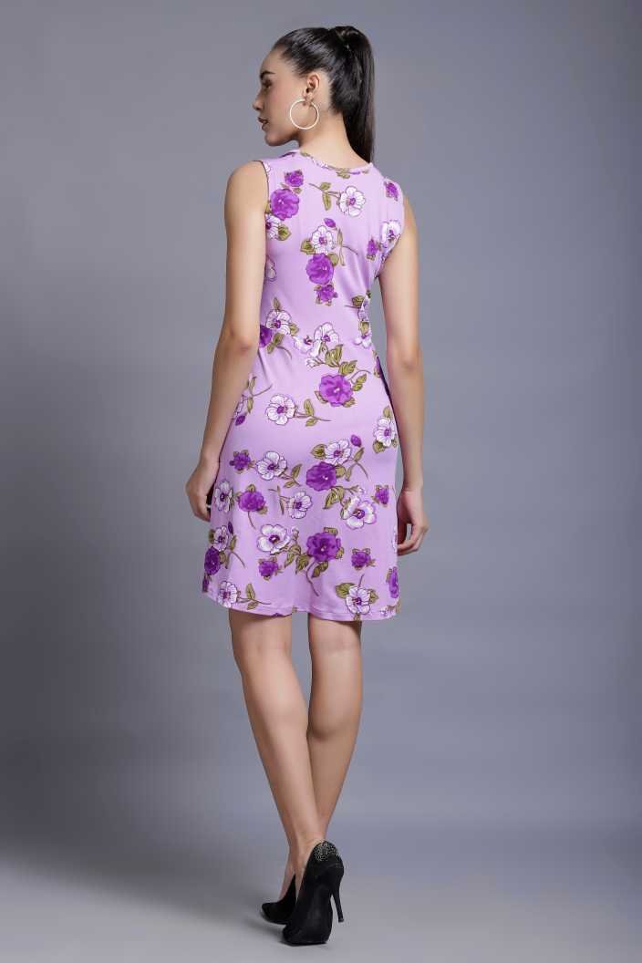Women A-line Purple Dress