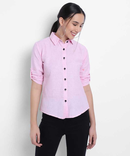 Stacked Flame Women Regular Fit Self Design Casual Shirt