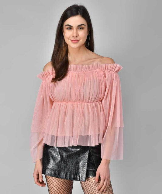 Casual Regular Sleeves Printed Women Pink Top